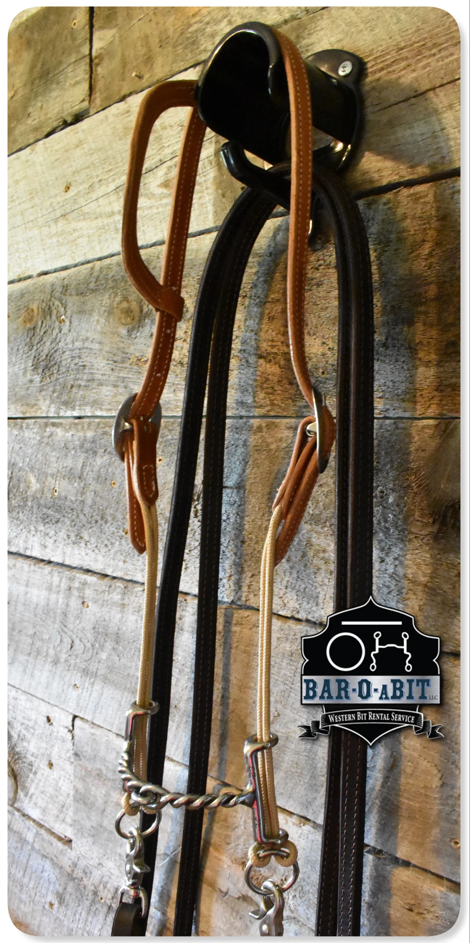 Classic Equine Loomis Draw Gag Smooth Snaffle Bit on Chocolate Slip Ear Headstall main image 1