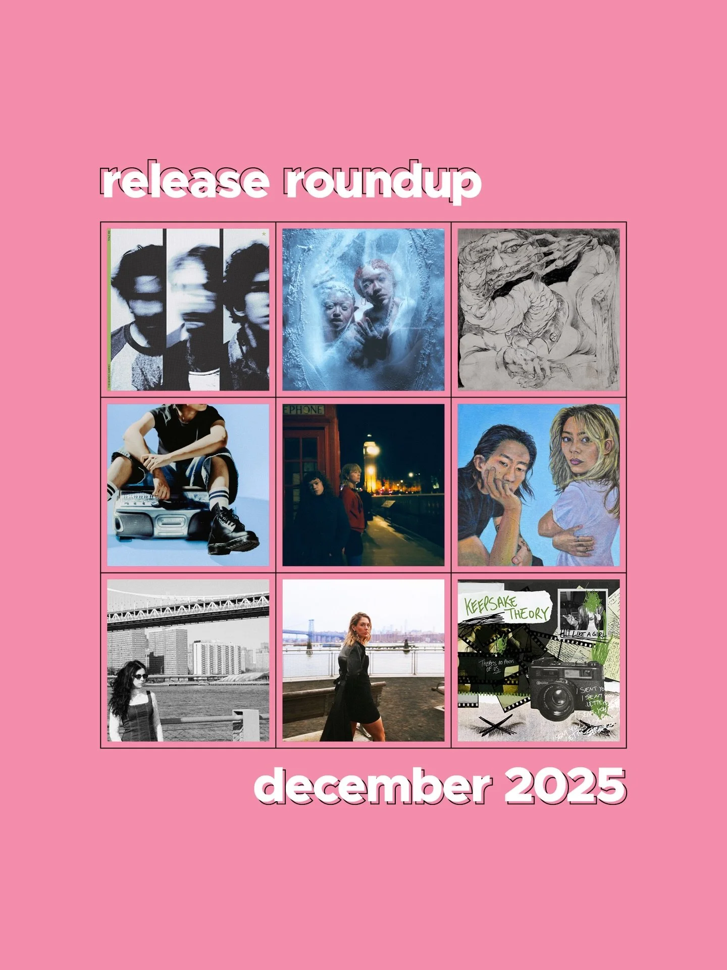 one last release roundup to close out another great year of music 🥂 new playlist is on our spotify now!!