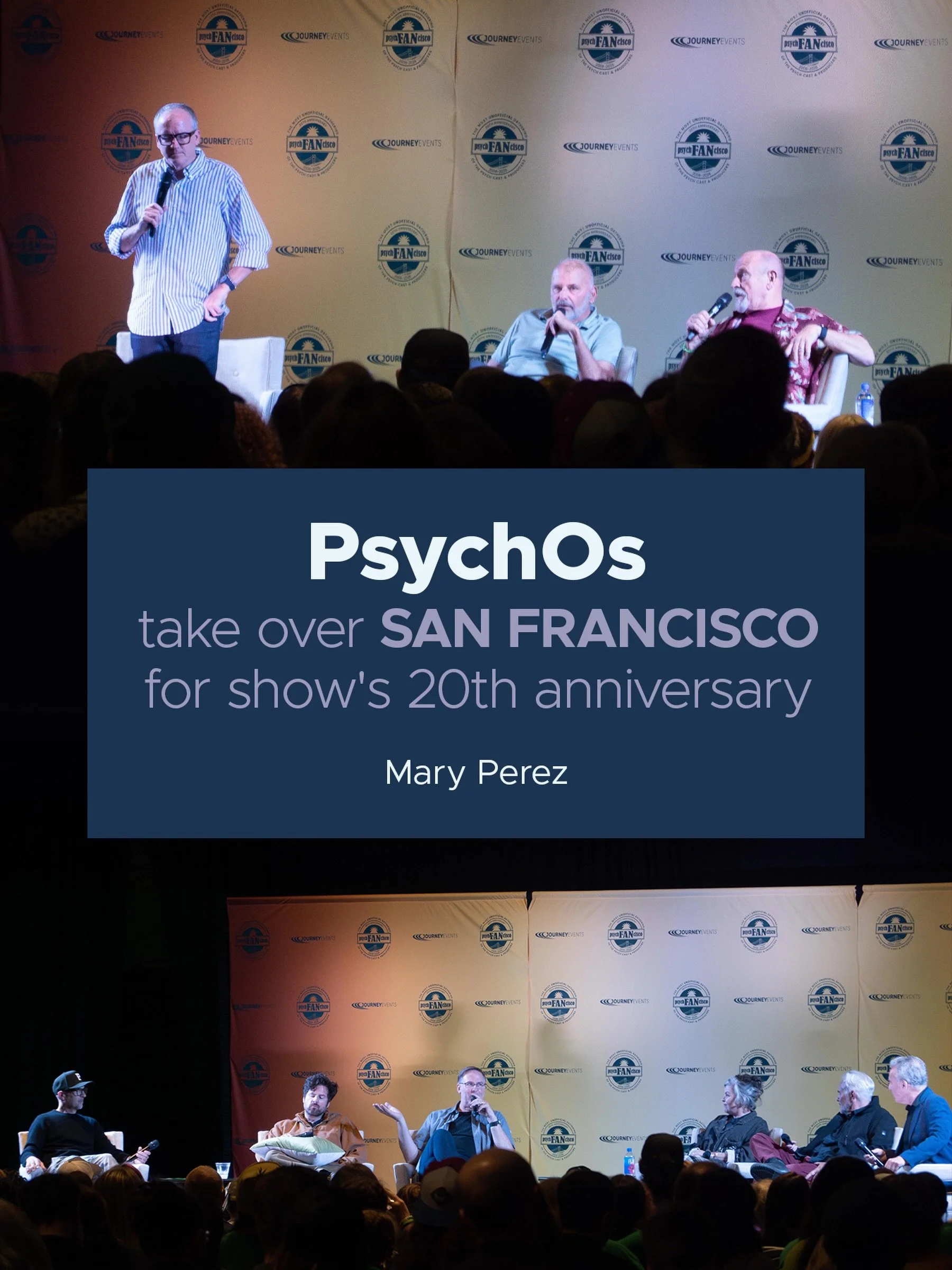 @psychpeacock fans in san francisco? c&rsquo;mon son!! 🫐 psychOs made their way to the bay to celebrate the show&rsquo;s 20th anniversary, and @mary.e.perez wrote about her experience attending. check it out on our site now!!