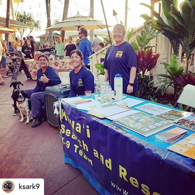 We had a great time at @shopsatkukuiula event last year for @charitywalkkauai ! Can&rsquo;t wait to do it again this Friday! Our dogs are excited to meet you! 🐾 ❤️ :
:
#ksark9 #kauaicharitywalk #kauaisearchandrescuek9team