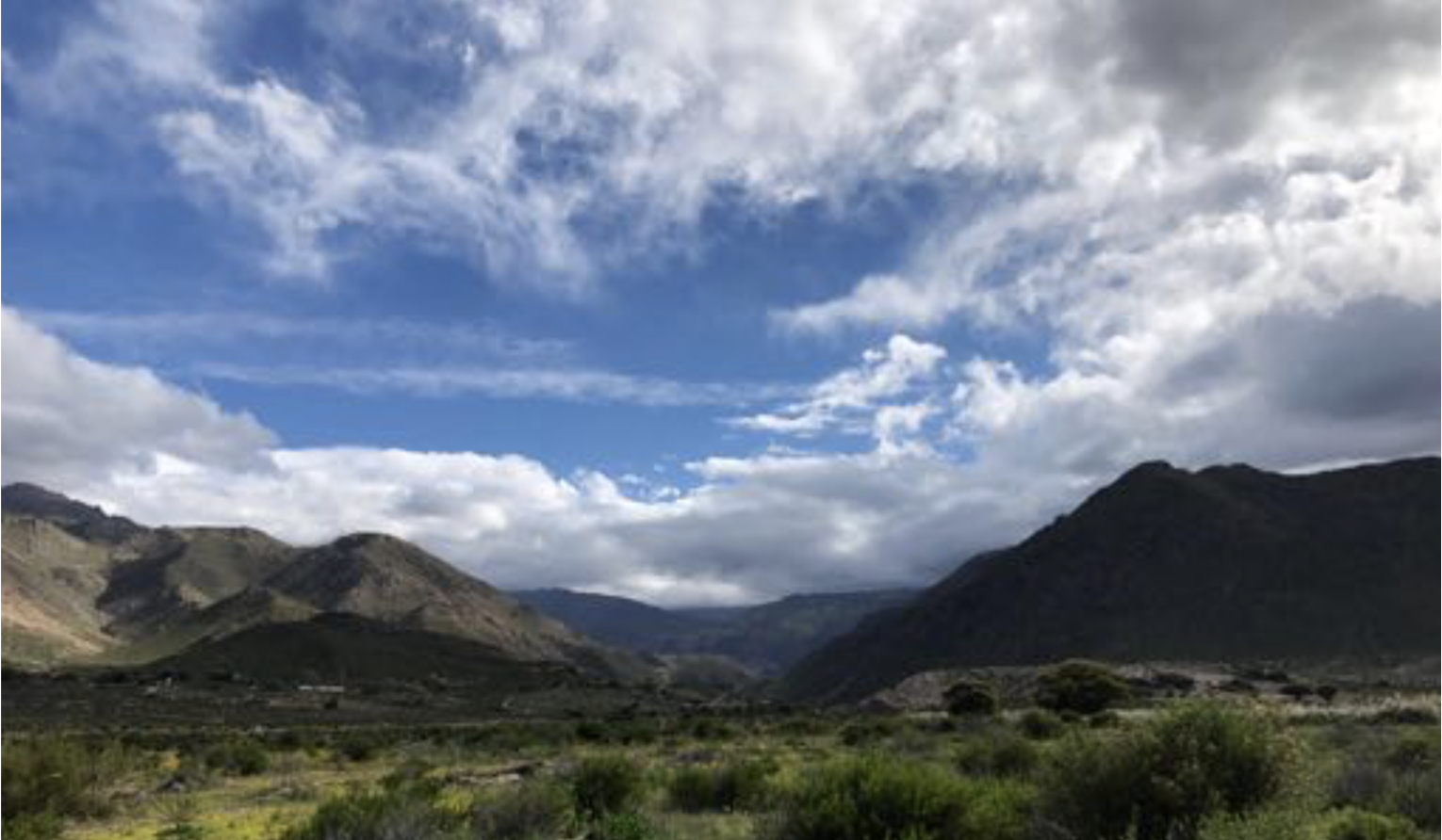 Looking West into the mountains from the plain of Gualfin