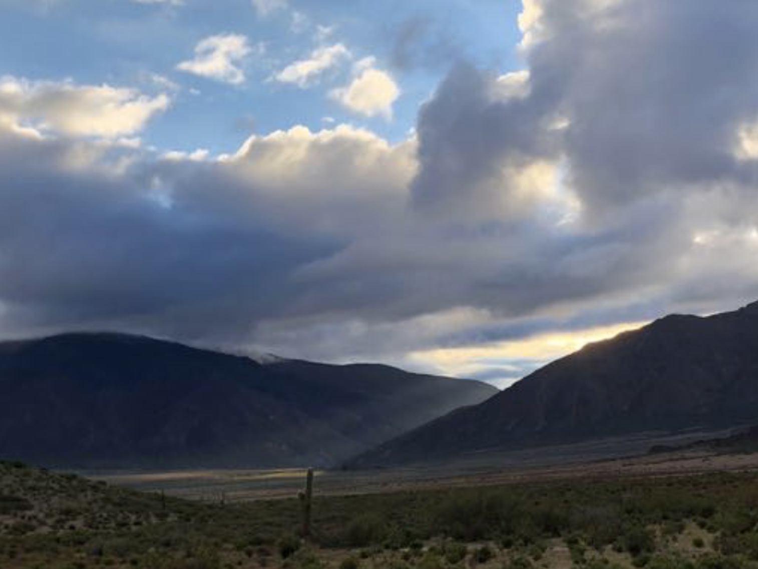Looking out to the eastern mountains from the sala of Gualfin