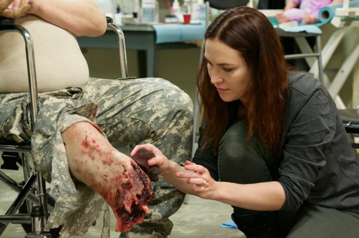 Canadian military training excise - Prosthetic leg created by Stacy Wegner.