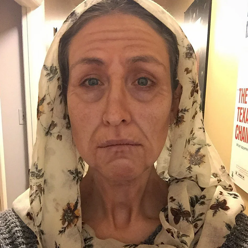  An old age paint make-up I did on myself. 