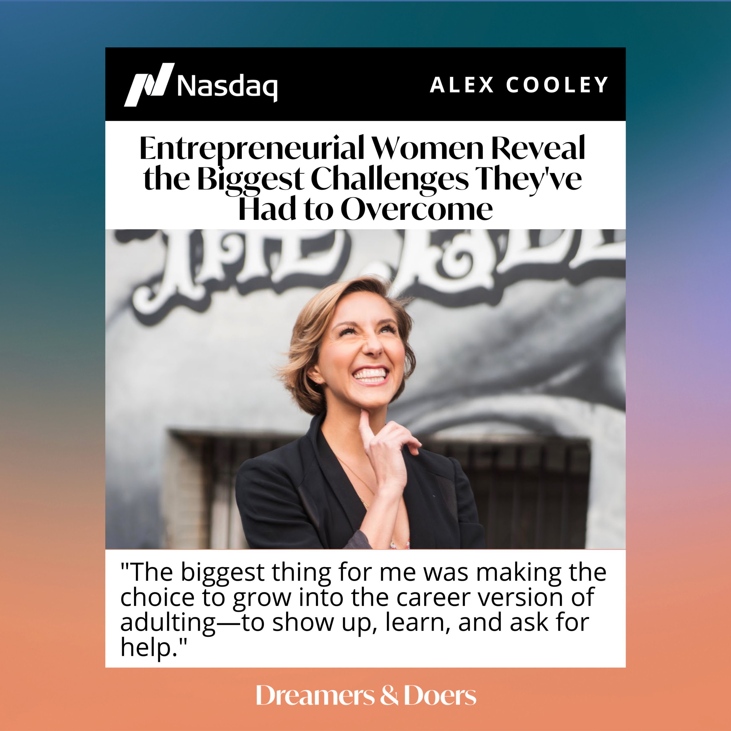 Feature: Nasdaq Article - Lessons Learned as Female Business Owner