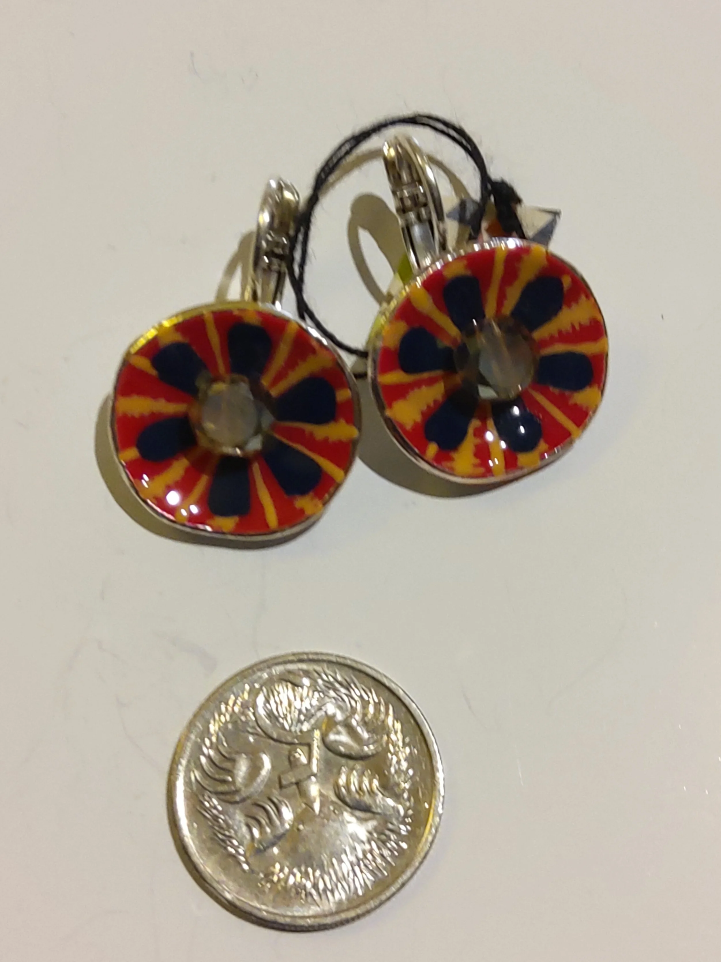 Taratata red flower earrings 