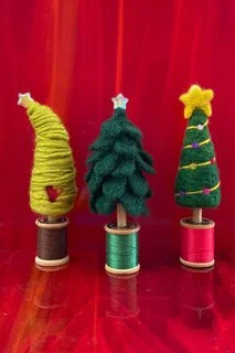 Christmas Tree Trio Needle Felting Workshop-Afternoon Session