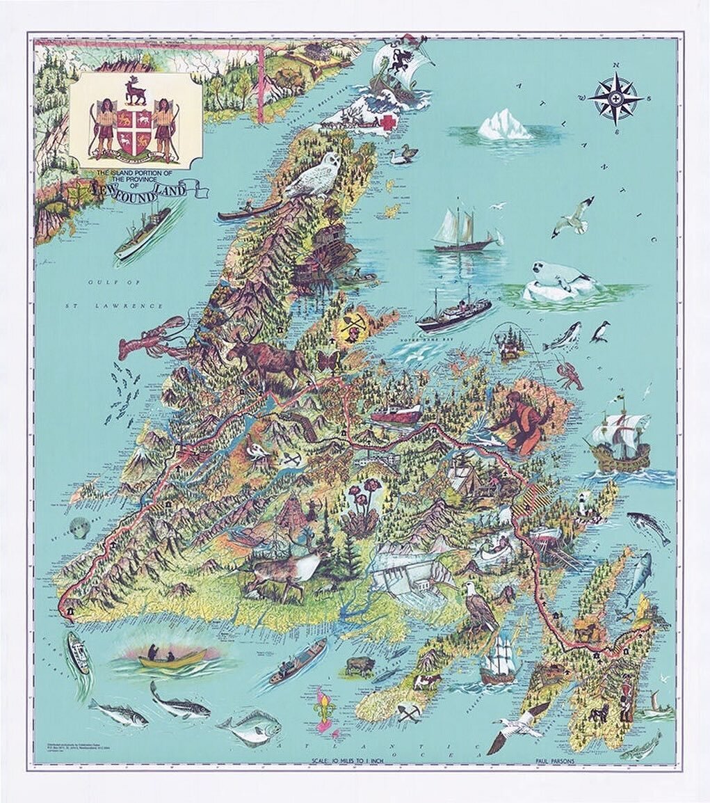 The map is BACK! Our newsletter subscribers got first dibs, but we still have a small number of Paul Parsons&rsquo; Pictorial Maps of NFLD available for pre-order NOW with pickup later this week.