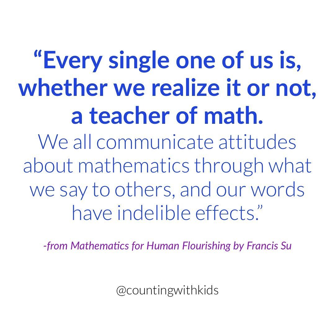 📣 I&rsquo;d love to hear your thoughts! What do you think about this quote? Do you consider yourself teacher of math?
⠀⠀⠀⠀⠀⠀⠀⠀⠀
🎉 I love this quote. I think it&rsquo;s such a powerful reminder of the impact we have on our children&rsquo;s perceptio