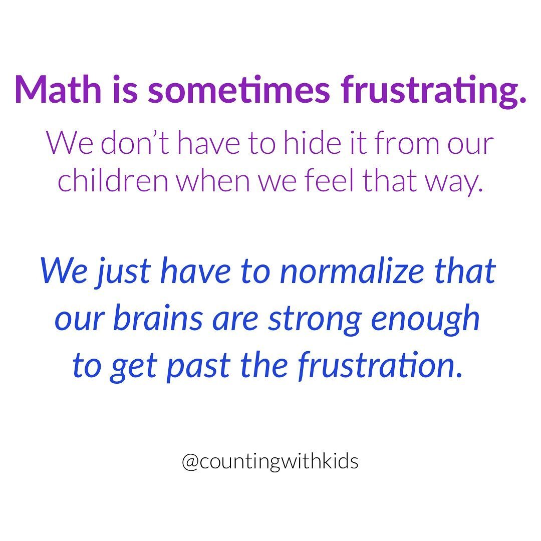 Life is sometimes hard. So is math. 🤯 Frustration is a normal part of life, and so it naturally follows that frustration will pop up from time to time with math, too.
⠀⠀⠀⠀⠀⠀⠀⠀⠀
When this happens, we don&rsquo;t have to pretend to feel differently th