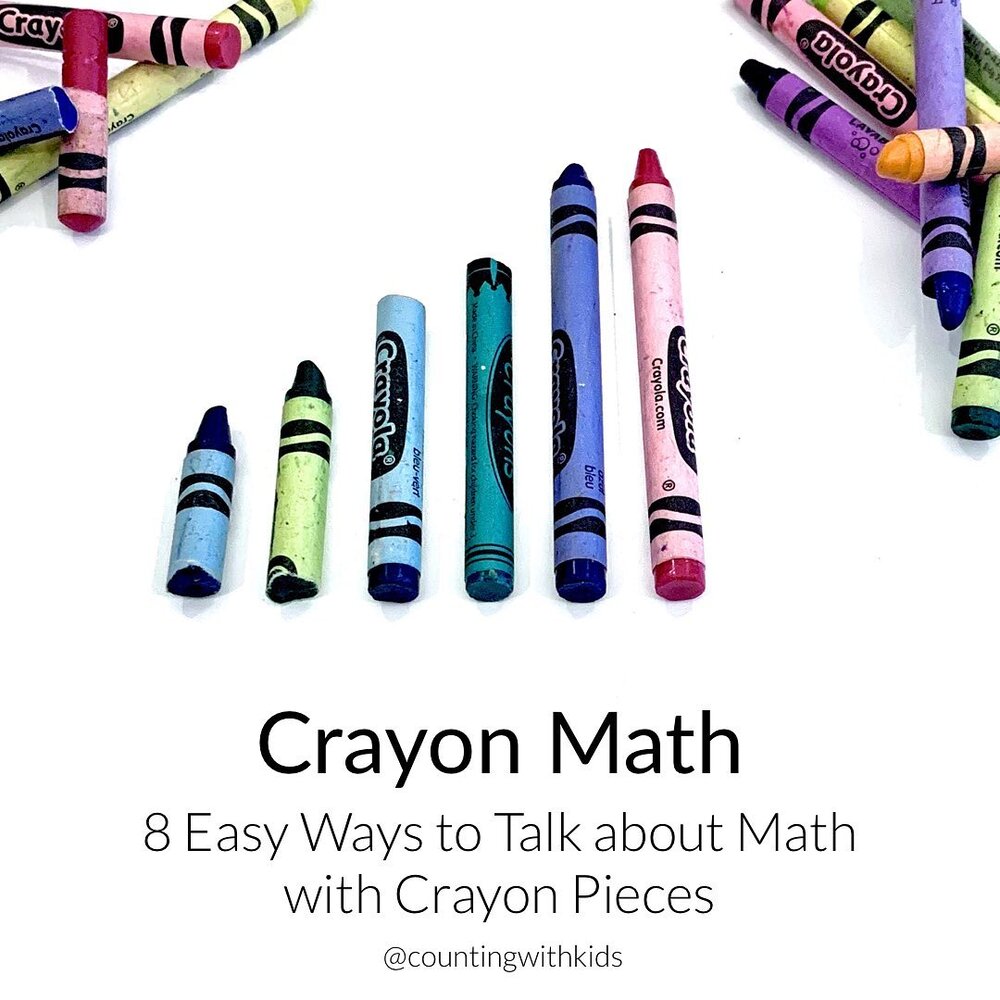 Is your house full to the brim with crayons? 🖍
If you&rsquo;re like me and find those little crayon pieces in seemingly every nook and cranny of your house, then you&rsquo;re in the right place!
⠀⠀⠀⠀⠀⠀⠀⠀⠀
➡️ Here are 8 EASY ways to get some math pra