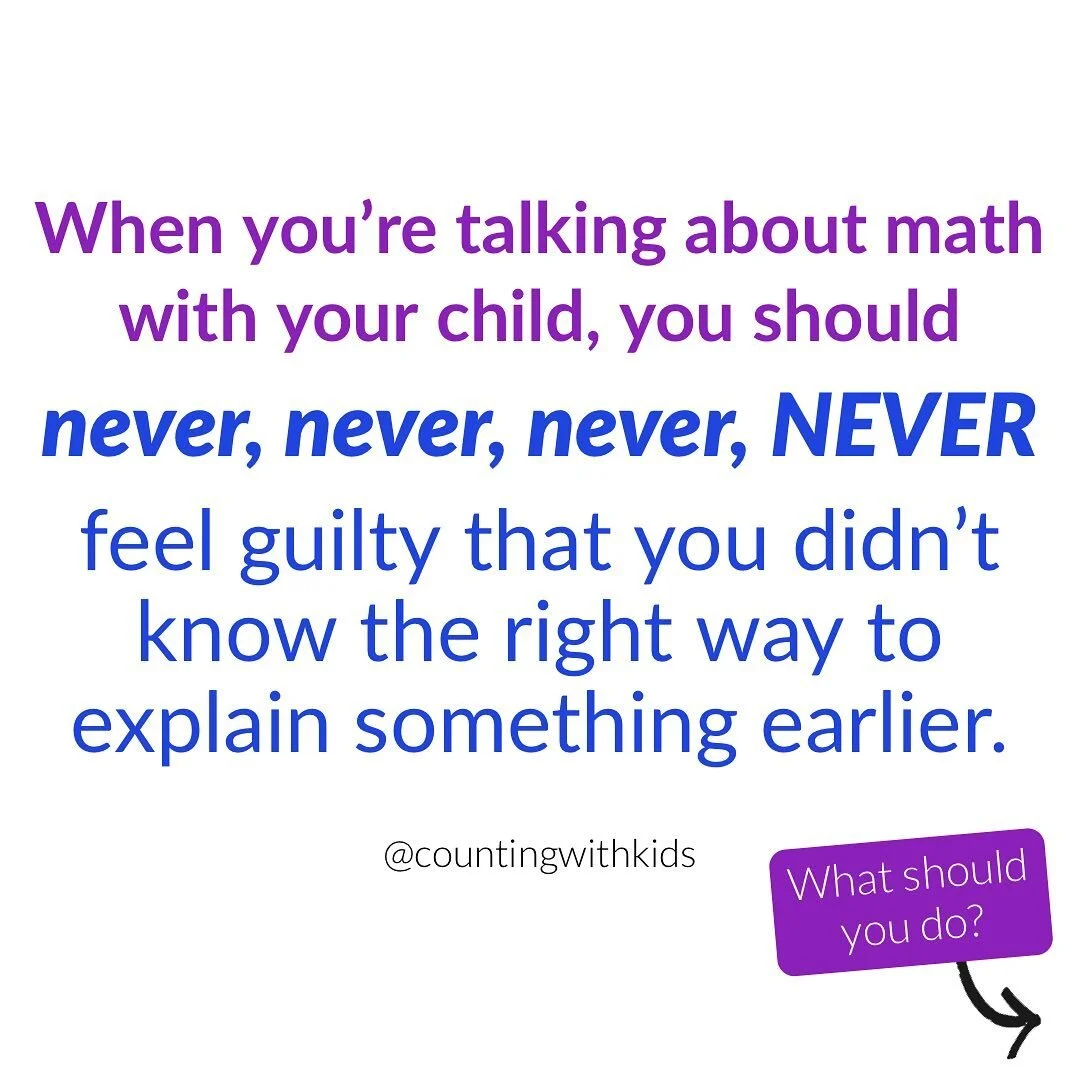 Maybe you realized you called a shape by the wrong name. Or perhaps you pushed your child to memorize a concept before they understood what it meant. Whatever it might be, you’re now wishing you’d explained something differently.
β β β β β β β β 