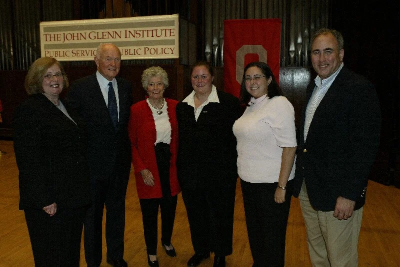 My family and me with Senator John Glenn and Annie Glenn after his lecture which I planned and executed.