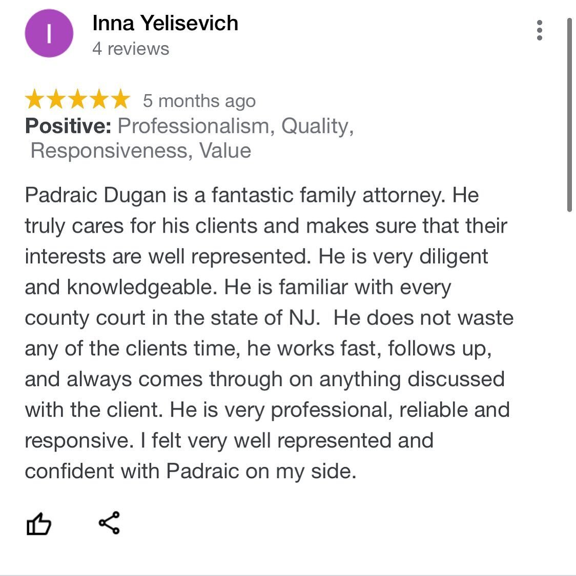 I cannot adequately put into words the feeling of seeing a client thrive in the their post-divorce life and this client in particular holds a special place in my heart. Inna is a strong woman and a great mother who inspires all that she comes into co