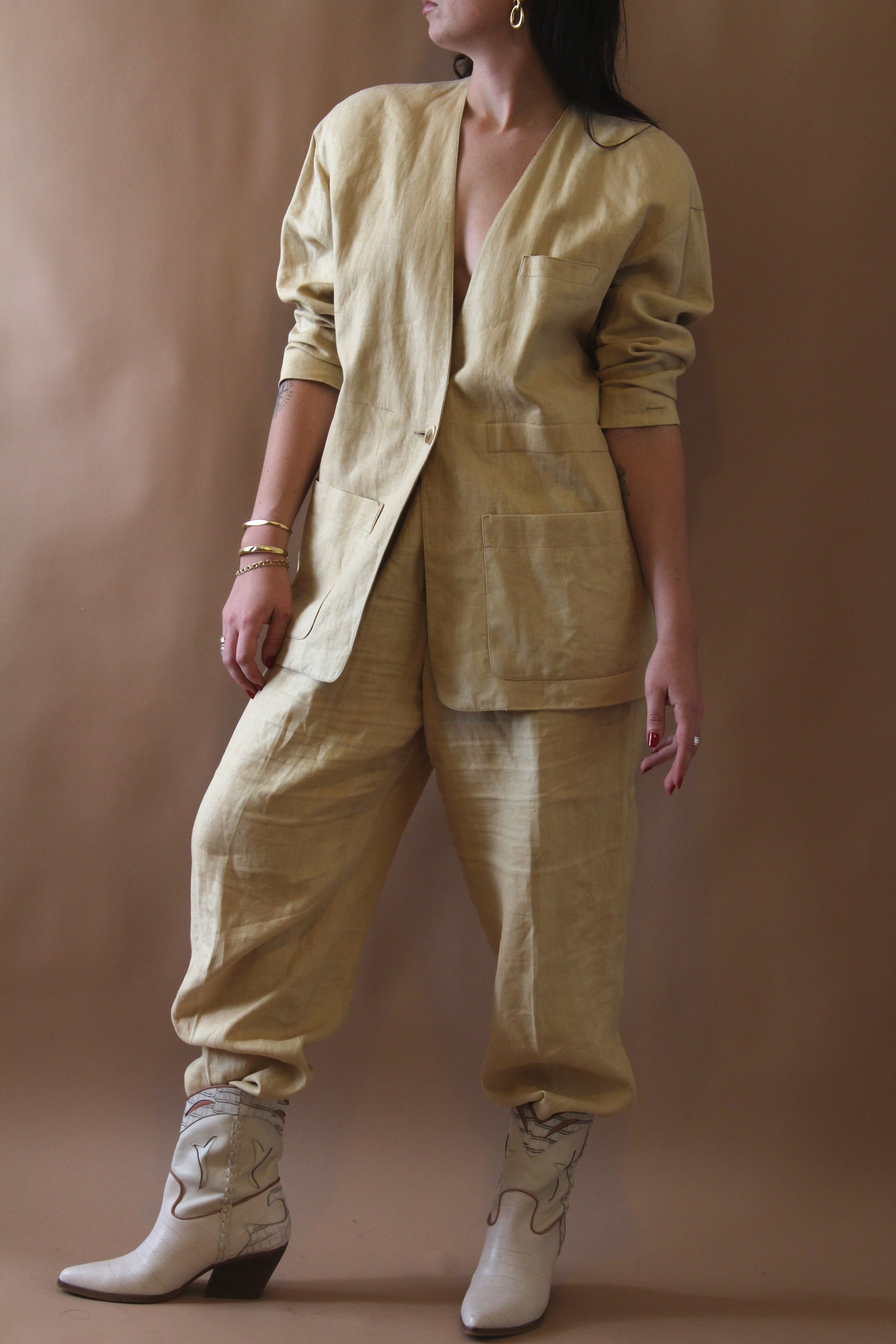 linen suit