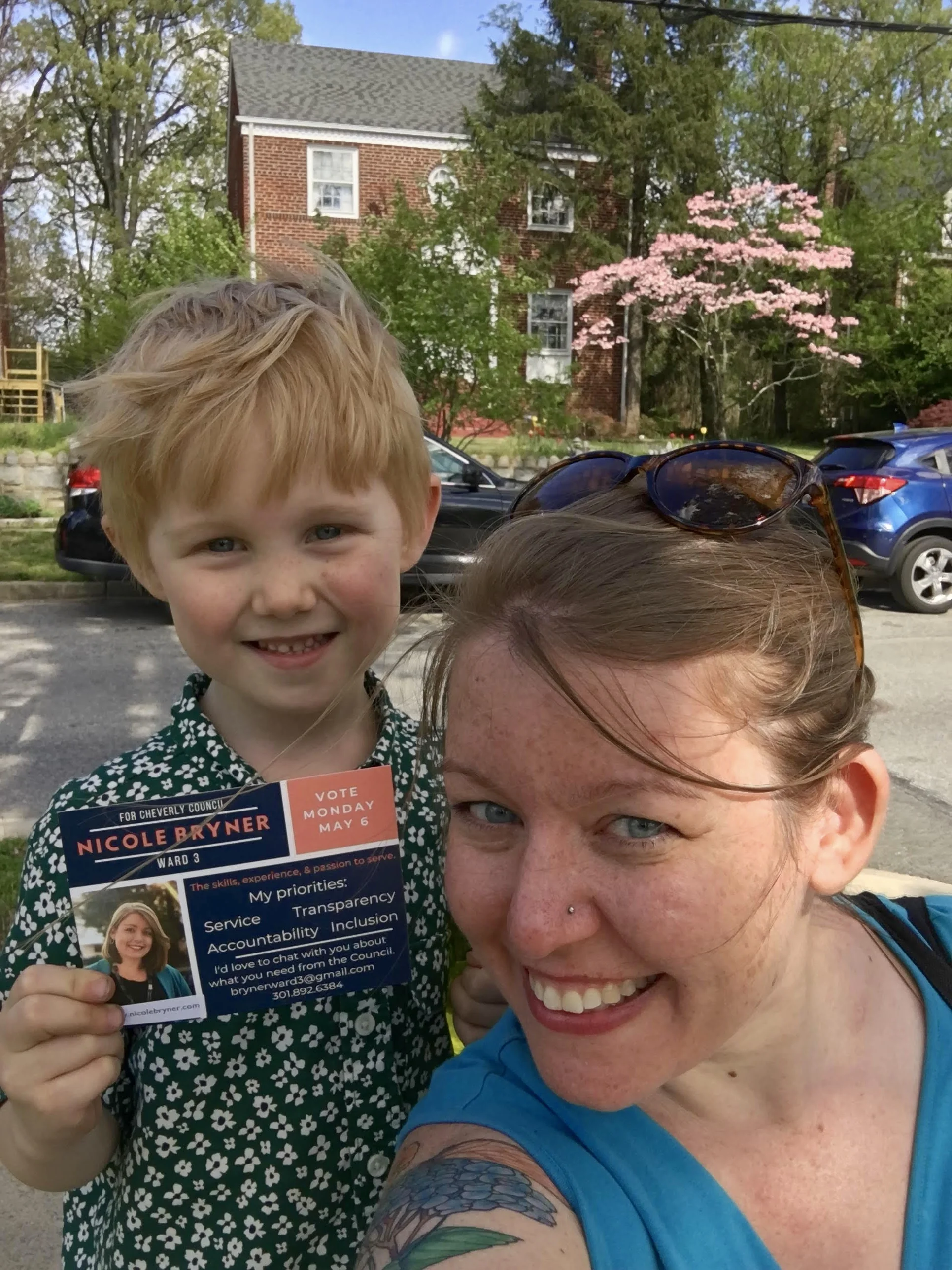 Me and my favorite doorknocking volunteer!