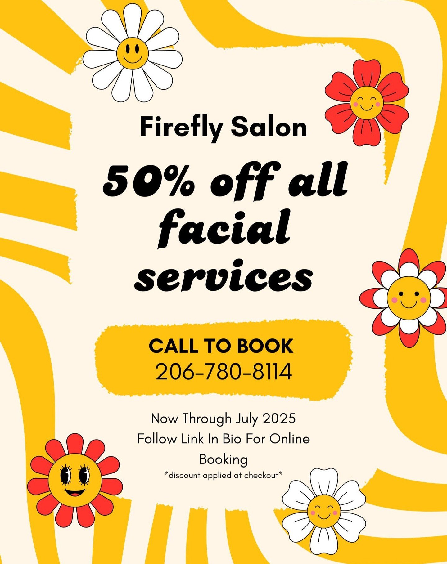 ☀️ Summer glow-up starts NOW! ☀️
We&rsquo;re celebrating **13 amazing years** on Bainbridge with a sizzling deal &mdash; **50% OFF all facial services** now through July! Come treat your skin to some sunny love and celebrate with us! 💆&zwj;♀️🍹💖

#