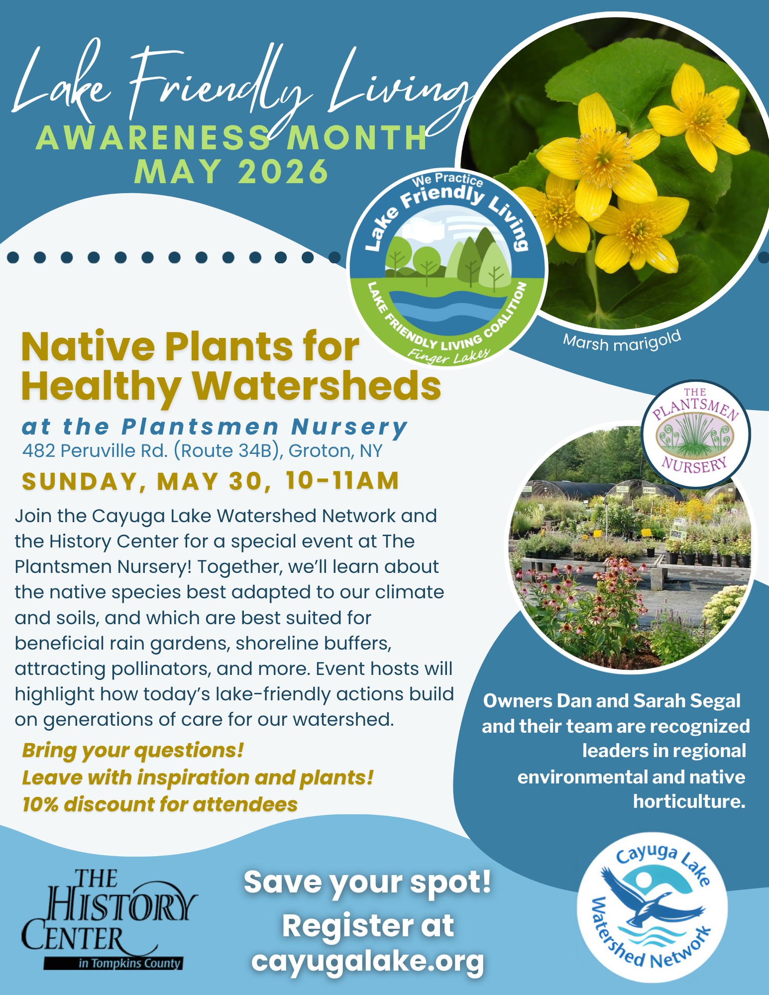 Cayuga Lake: Native Plants for Healthy Watersheds at the Plantsmen Nursery