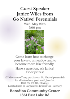 Come learn how to change your lawn to a meadow