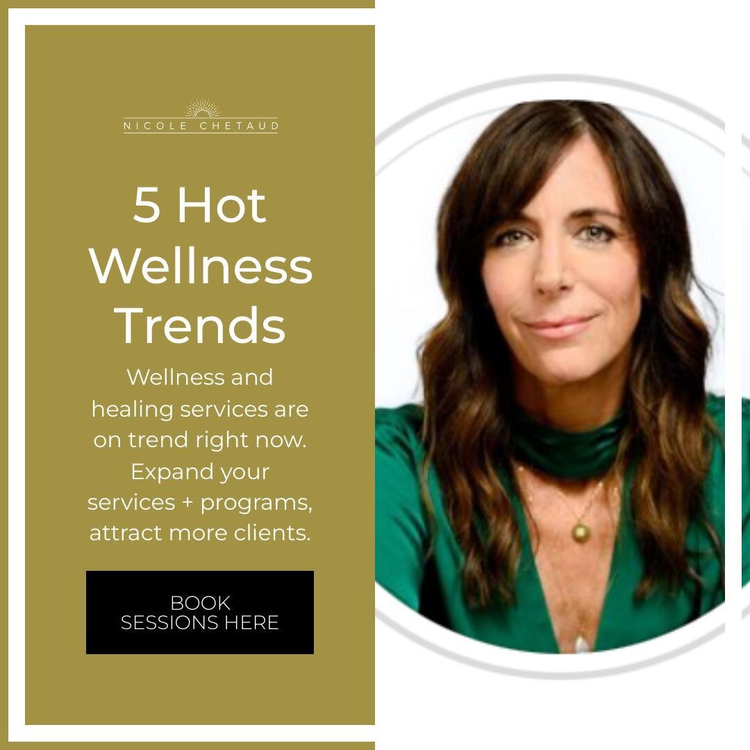 5 Hot Wellness Trends to Offer Now ✨

Wellness and healing services are BIG right now. If you are only offering your typical fitness focused classes, it's time to think about expansion. 

Get more wellness tips, recommendations, and interviews on my 