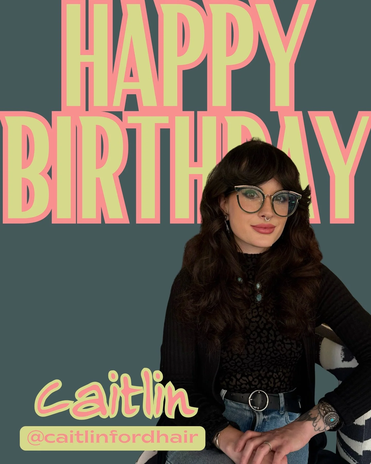 Our fashionista who loves fashion colors turns another year older today and we&rsquo;re happy to celebrate with her🌈

@caitlinfordhair is creative and cool.  She joined the Deep Roots team recently and is happy to share her love for vivids, haircutt