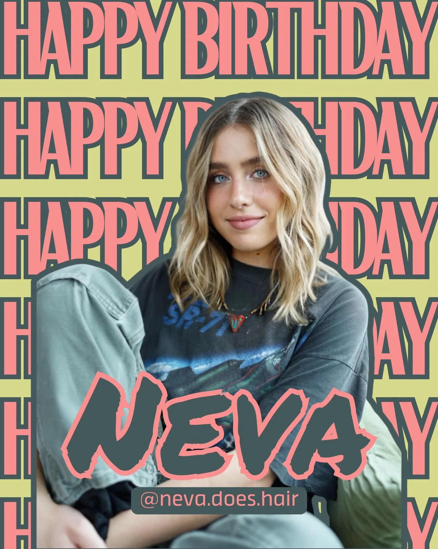 We want to wish @neva.does.hair a Big Happy Birthday 🥳 

Our leap year babe is one of a kind.  She&rsquo;s funny, personable, adaptable, and her light gives her clients not only a great experience but exceptional hair.  She&rsquo;s been with us for 