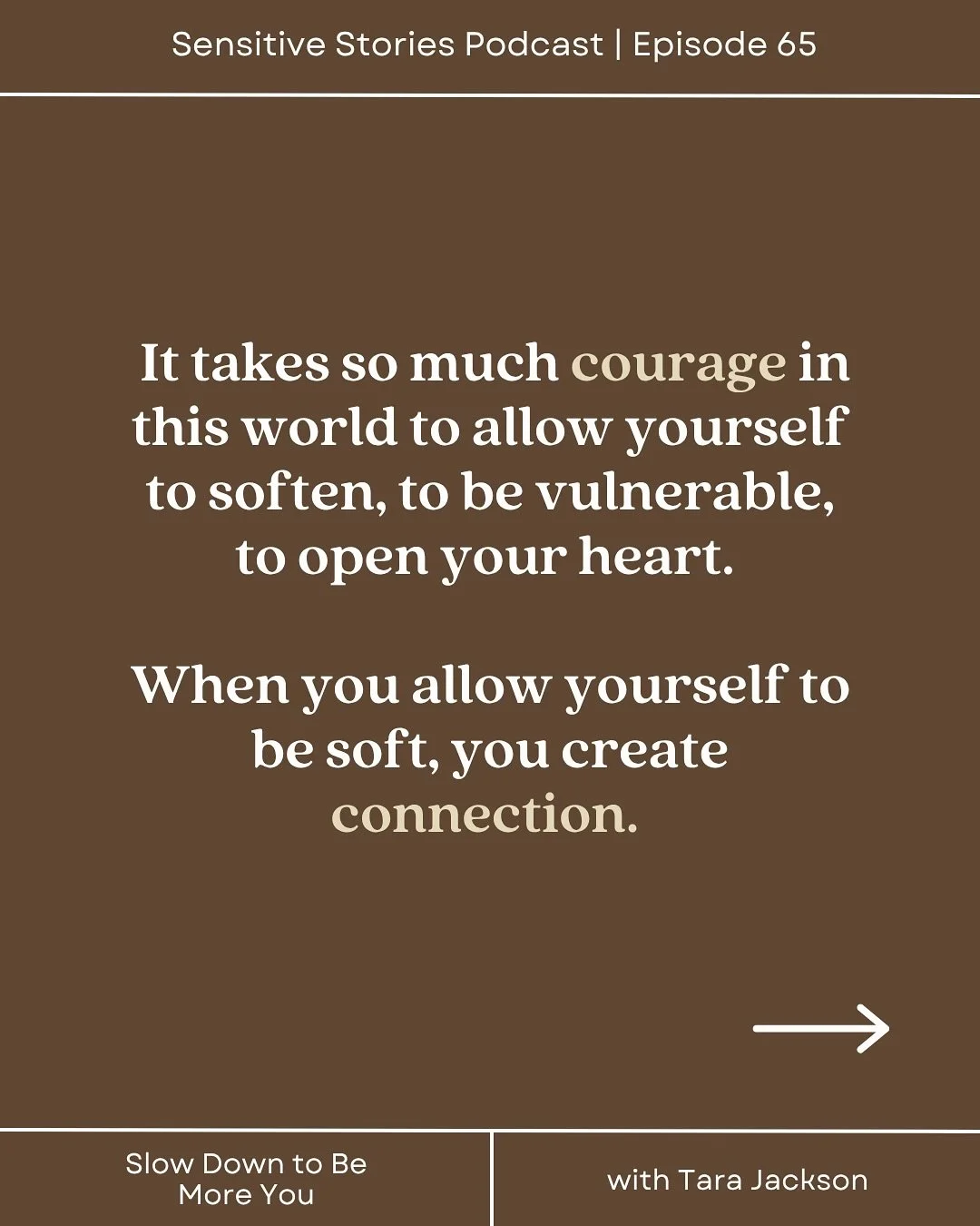 Comment &ldquo;podlink&rdquo; below and I&rsquo;ll send you the link to listen to our conversation. 💜&thinsp;
&thinsp;
In episode 65 of my Sensitive Stories podcast, I talk with Tara Jackson @iamtarajackson about reclaiming your power to feel more i