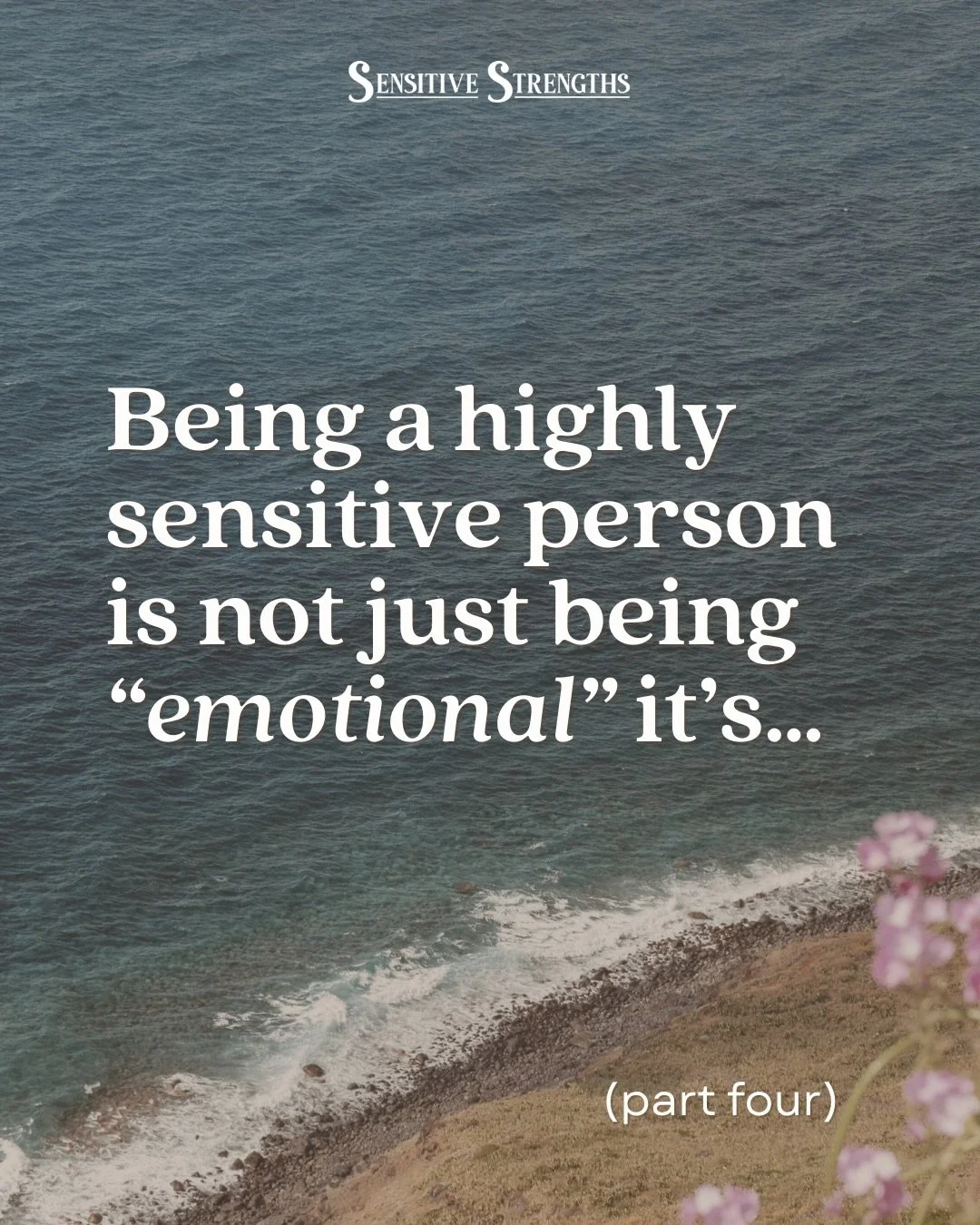 What&rsquo;s wrong with feeling deeply?&nbsp;

People assume highly sensitive people are more fragile, cry easily, and can&rsquo;t handle their emotions&hellip;

But being a more emotionally responsive person is so much more than getting upset easily