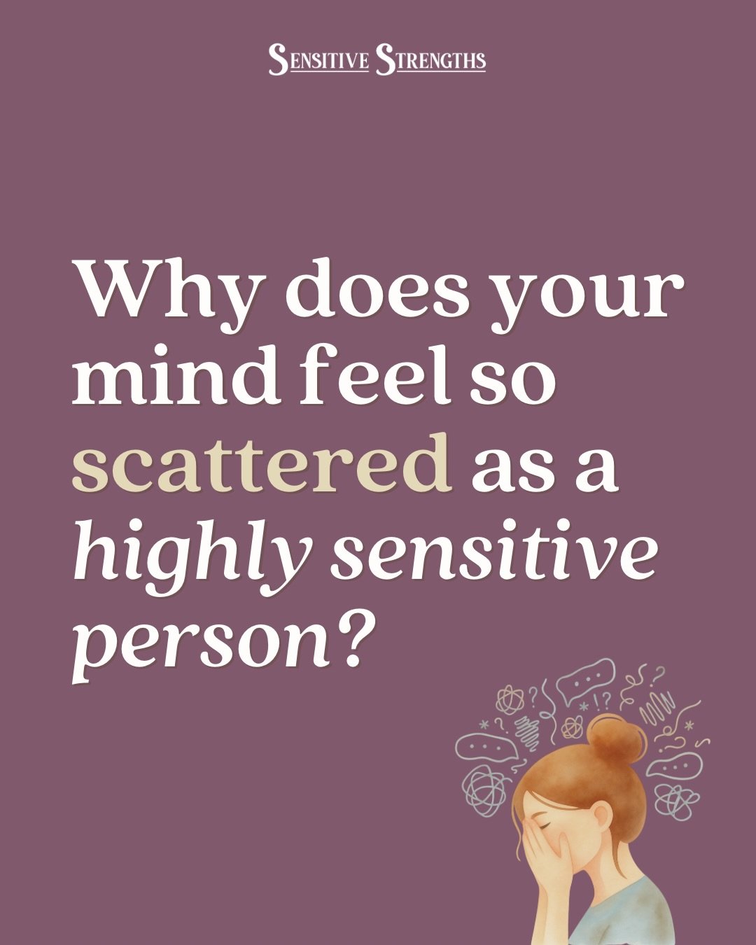 Do you wish you could be more focused and organized?&nbsp;

Despite being more naturally aware of their surroundings, many highly sensitive people struggle to&hellip;

🗒️ stay on top of their to-do lists

🤦&zwj;♀️ forget little details

😶&zwj;🌫️ 