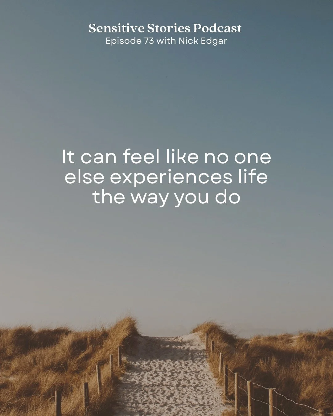 Comment &ldquo;podlink&rdquo; below and I&rsquo;ll send you the link to listen to our conversation. 💜

In episode 73 of my Sensitive Stories podcast, I talk with Nick Edgar @nickedgarcoaching about living authentically as a highly sensitive person a