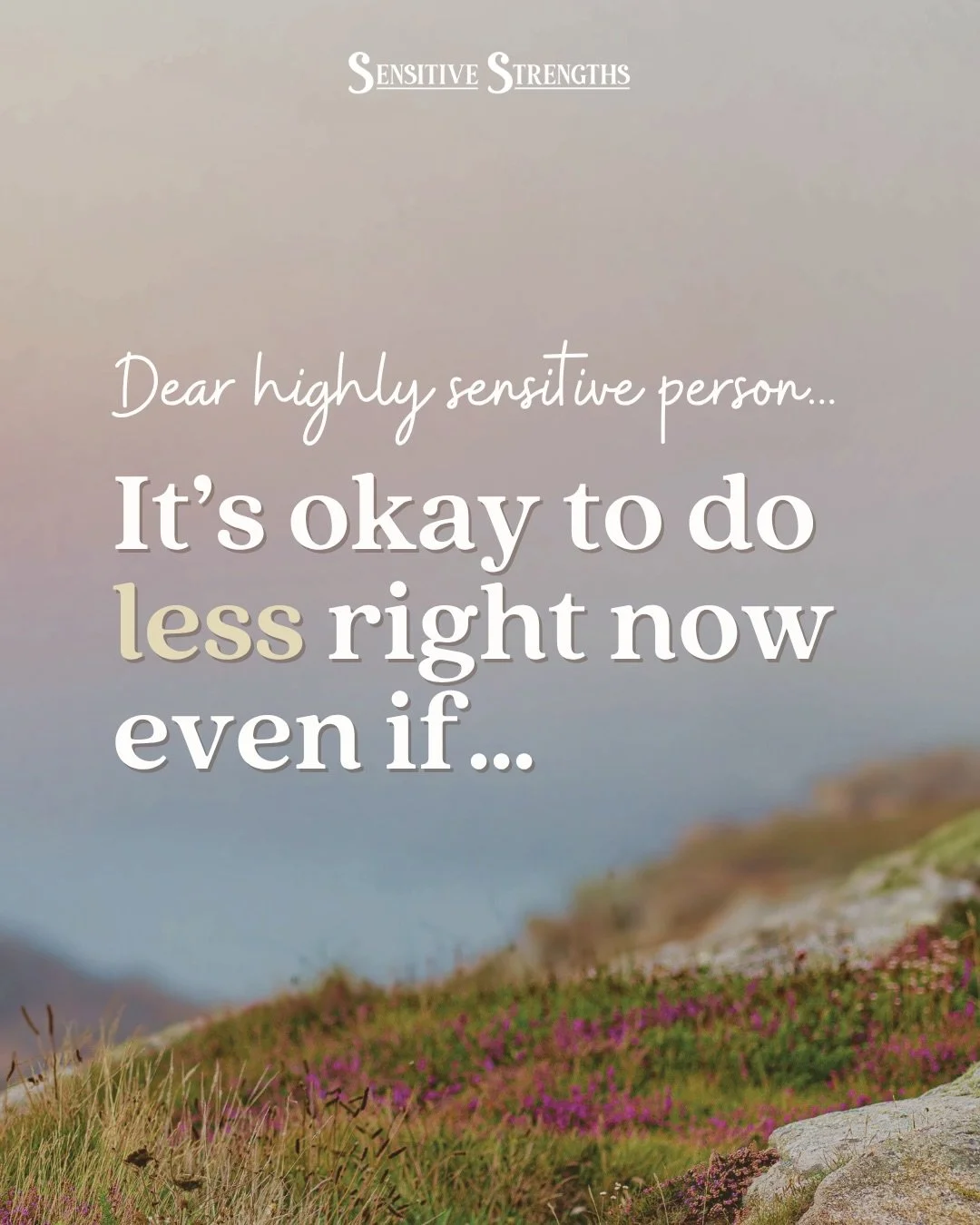 You&rsquo;re not lazy for needing to rest more&hellip;

As a highly sensitive person, you feel and notice more than most.&nbsp;

And this means that you expend more mental and emotional energy than the average person.

While others may not need as mu