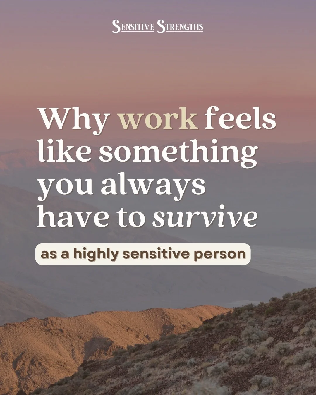 Do you leave work feeling overwhelmed, exhausted, and empty? 😣

Despite bringing many assets to the workplace, highly sensitive people often find their job to be their biggest source of stress.

The fast pace, overstimulating environment, and insuff