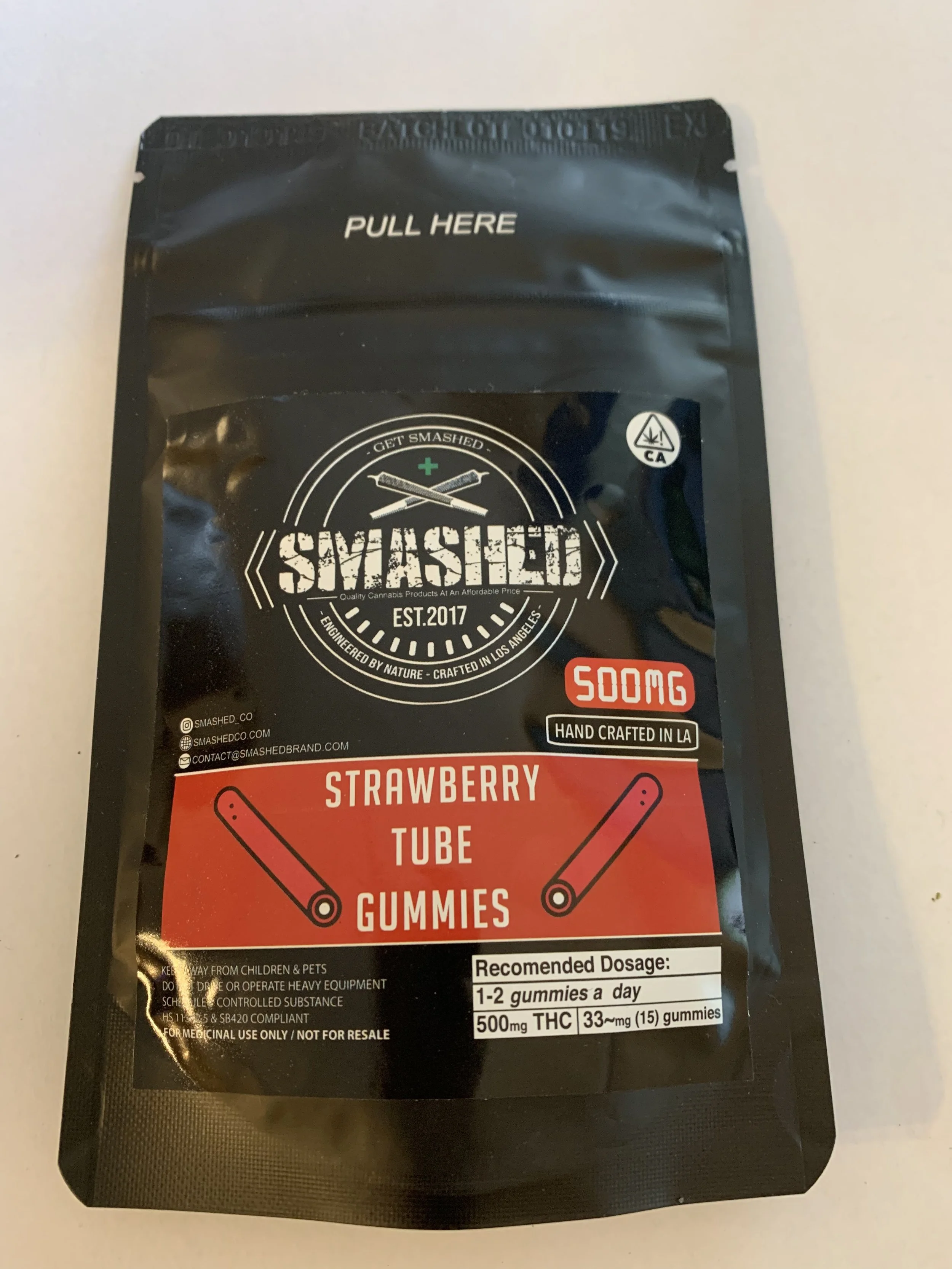 500mg Strawberry Tube Gummies — MJ's Top Shelf Delivery all 1/8 40 all