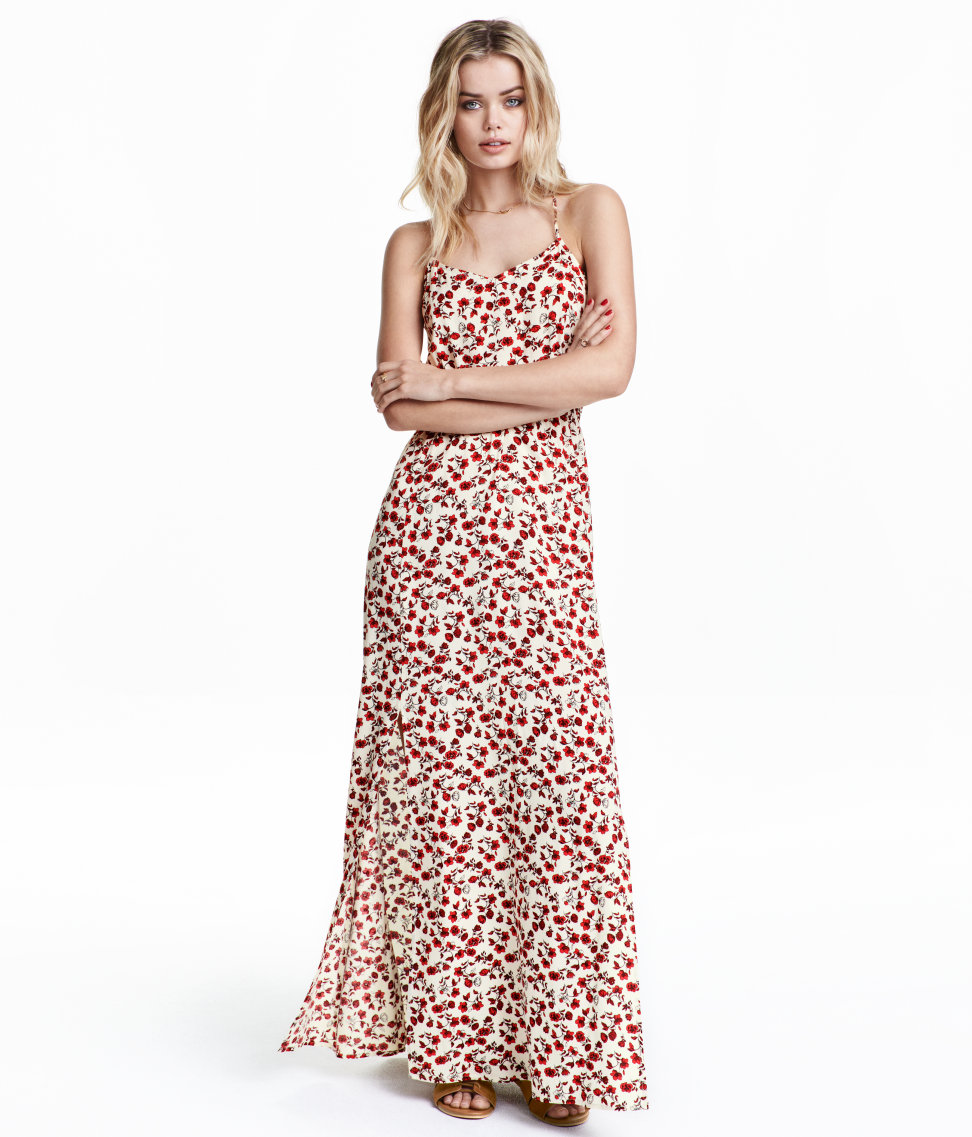  Maxi dress with slits at sides 