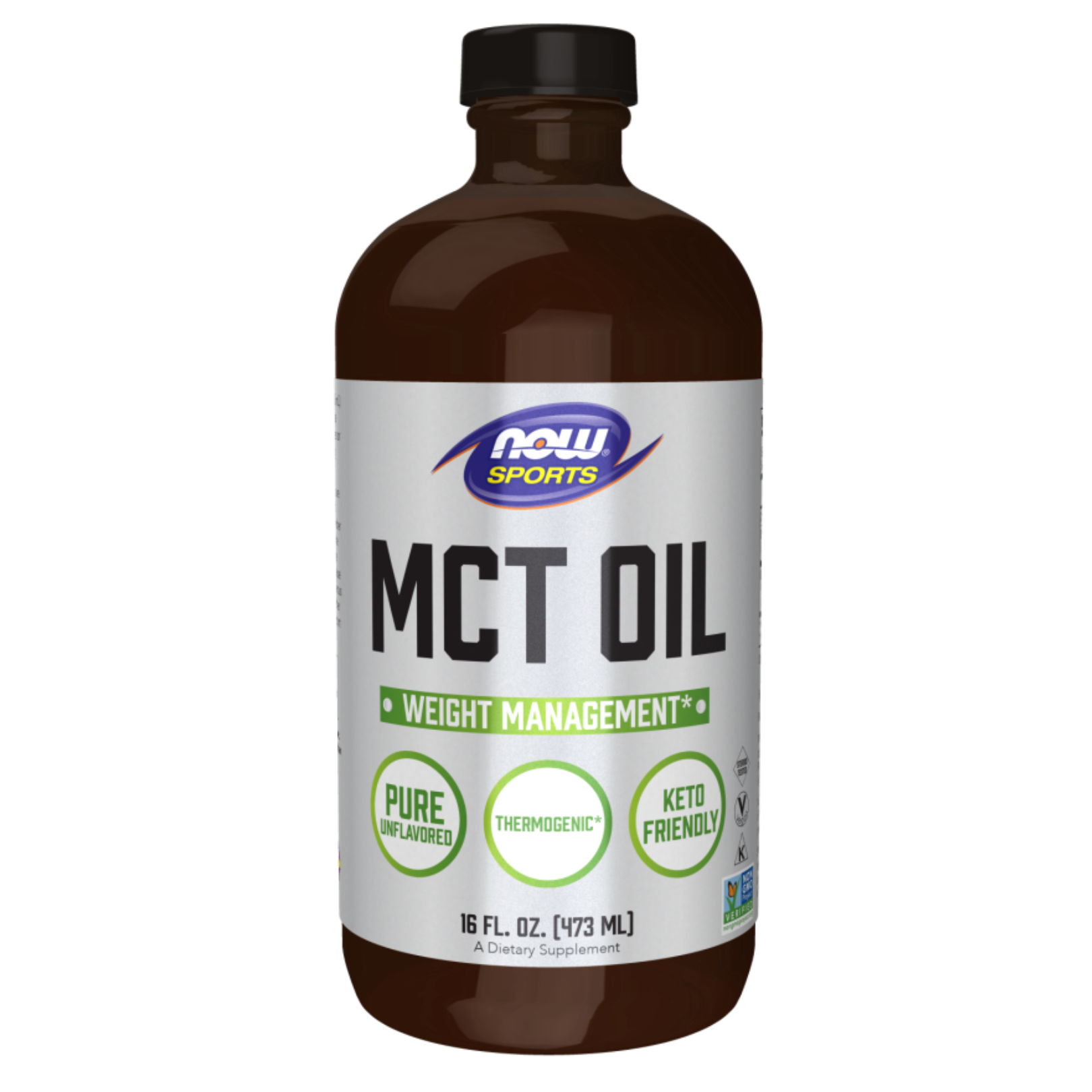 MCT Oil Liquid in Glass Bottle