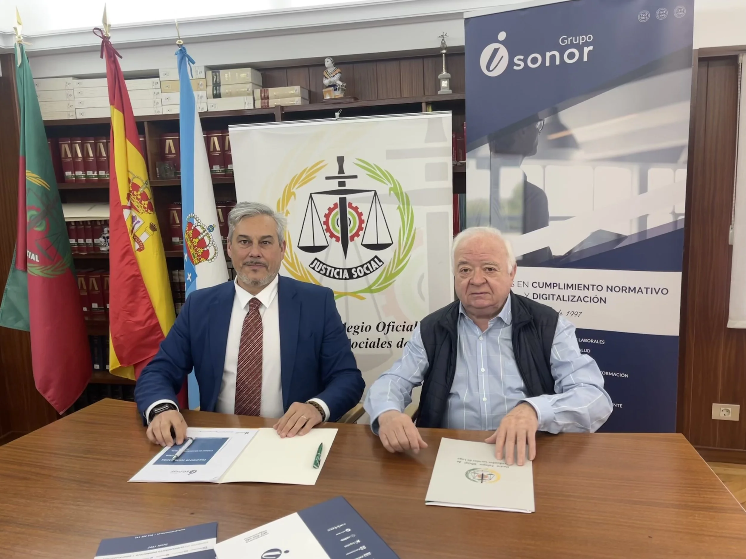 Convenio de colaboración co grupo Isonor, experto en cumprimento normativo e dixitalización