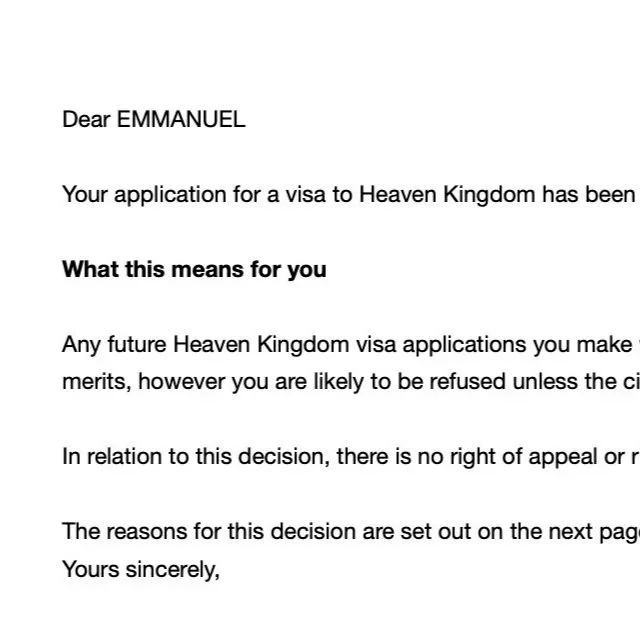 Ayọ̀ Akínwándé: Visa to Heaven