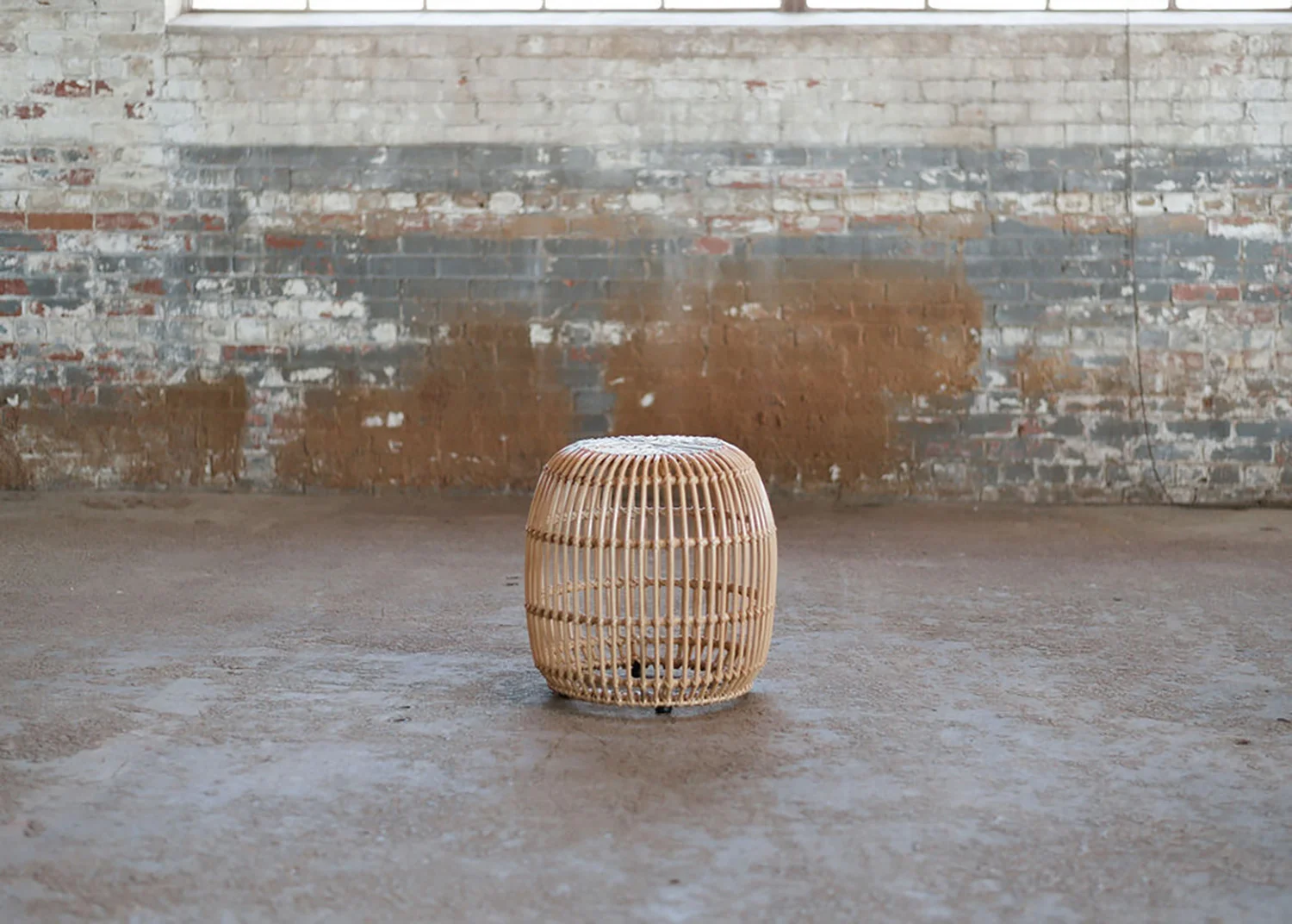 Cane End Table Single in Boho Wicker
