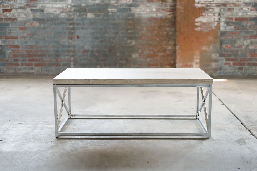 Key West Coffee Tables - Wood + Silver
