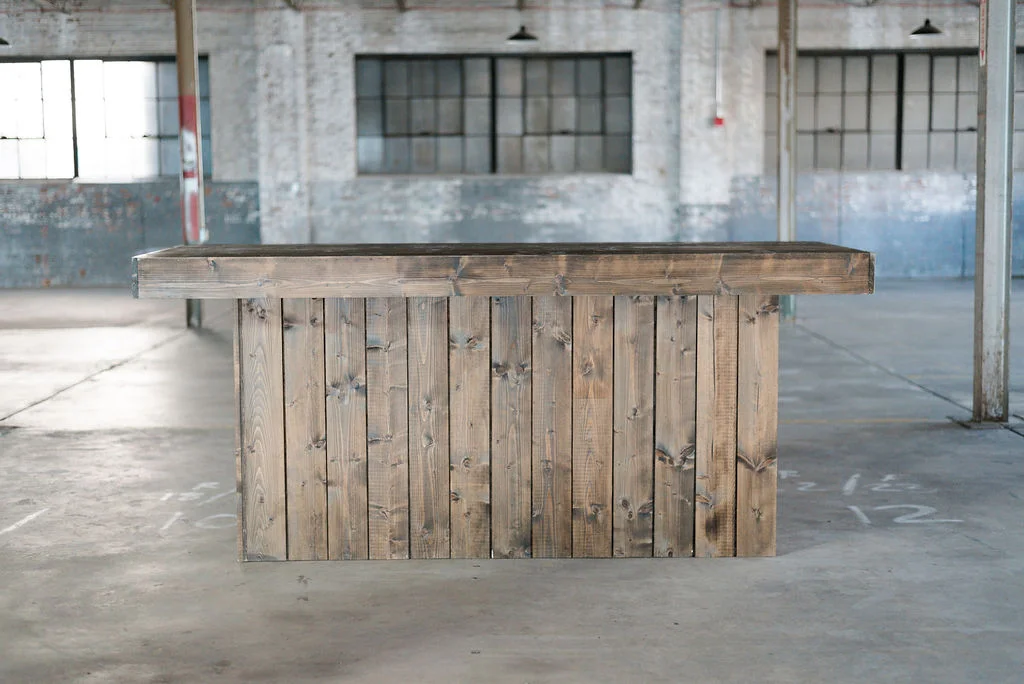 Large Guthrie Bar - Wooden Rustic