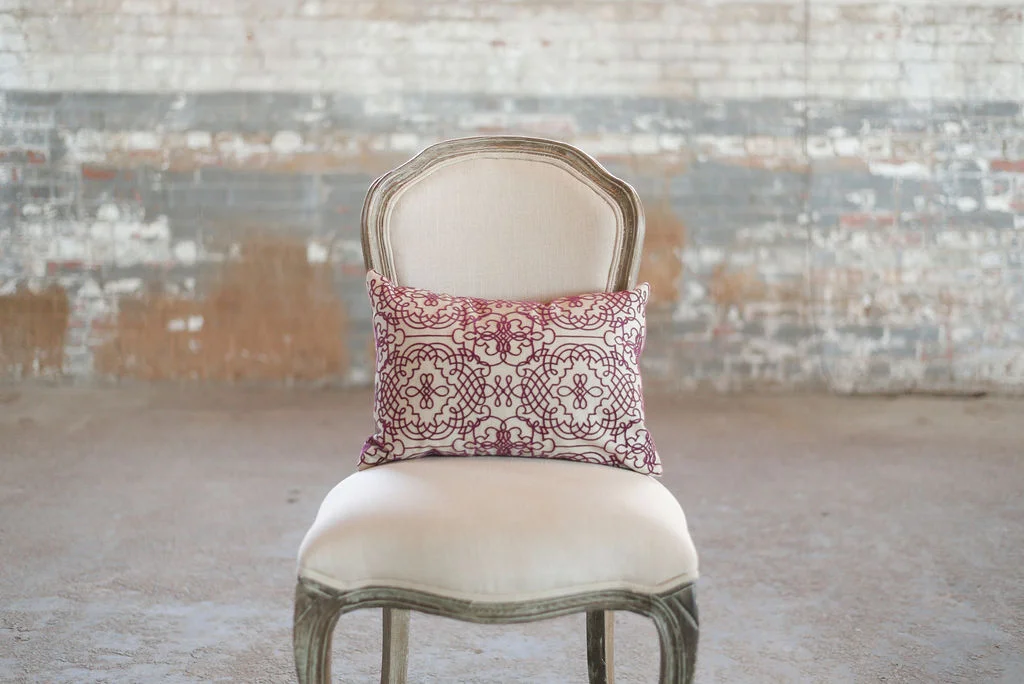 Ivory with Purple Pattern 2 - Rectangle