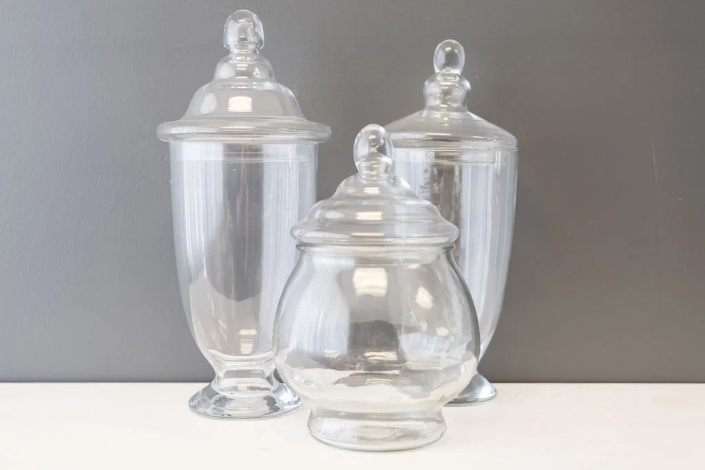 Assorted Glass Apothecary Jars