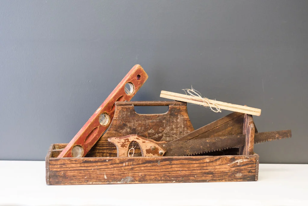 Vintage Tool Box with Tools