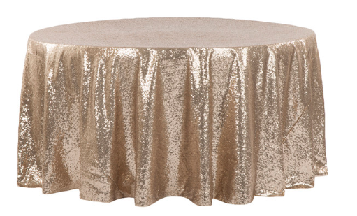Champagne Diamond Sequin Glitz - Linen 120R