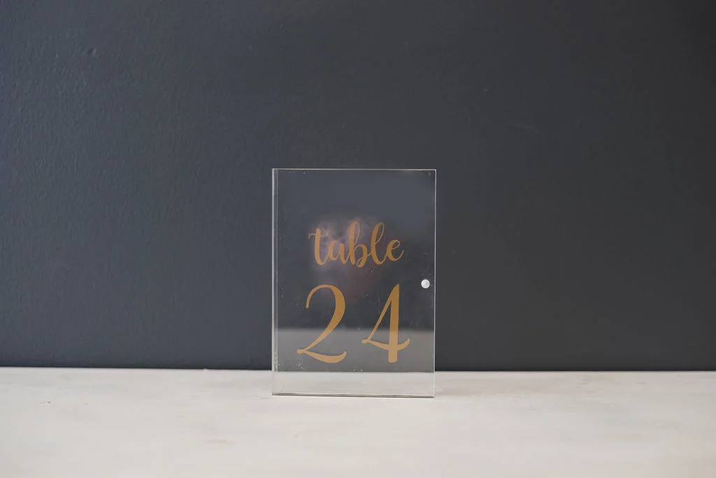 Acrylic Table Numbers - Gold (#24)