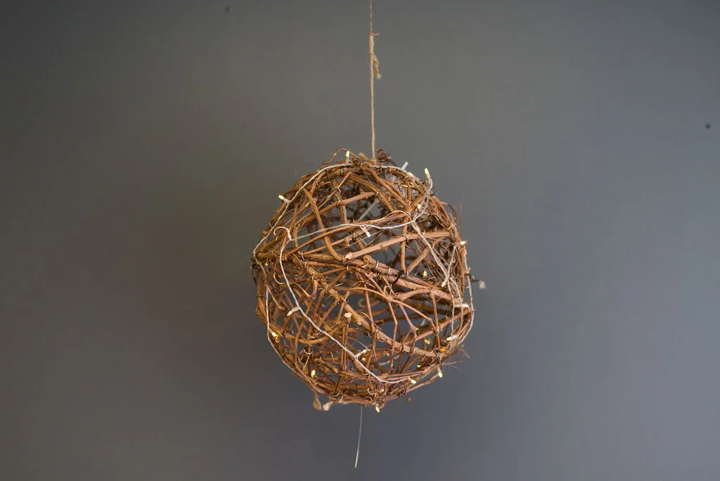 Grapevine Ball Chandelier included Fairy Lights