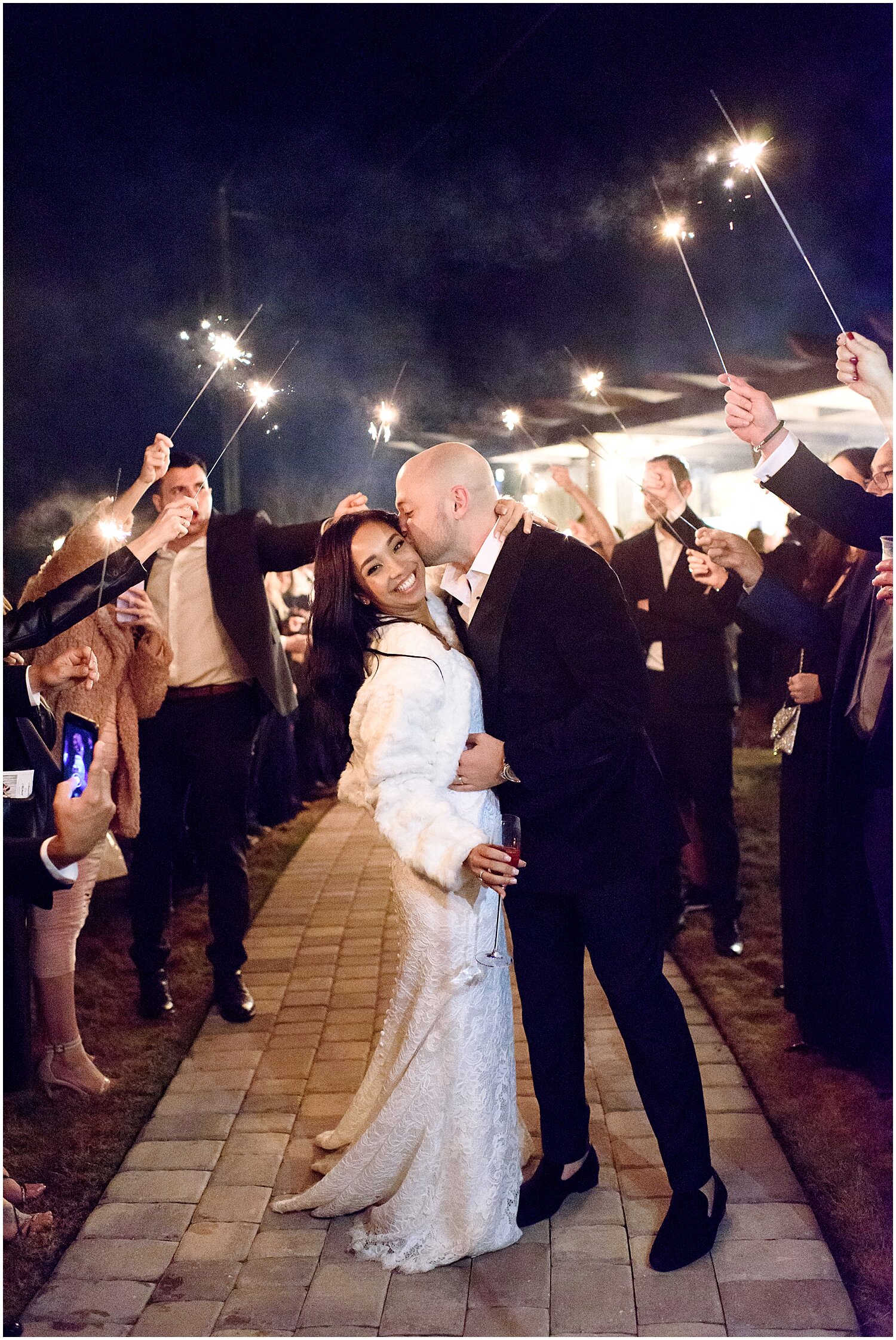  bride and groom’s sparklers grand exit 