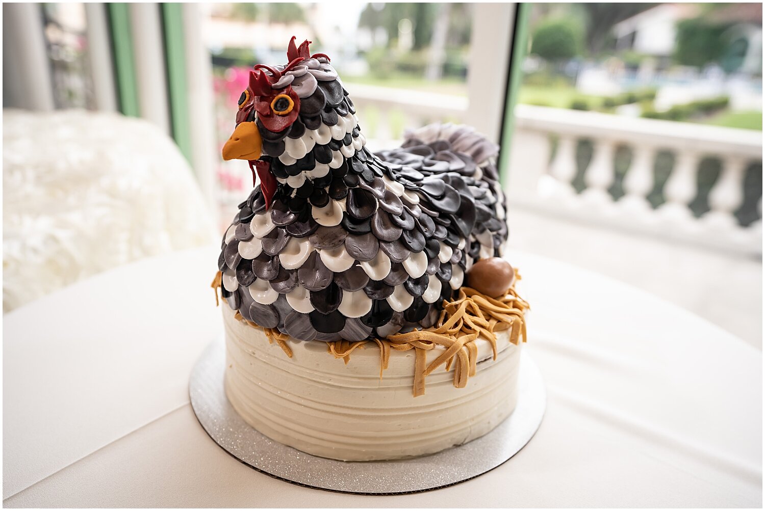  Rooster wedding cake  