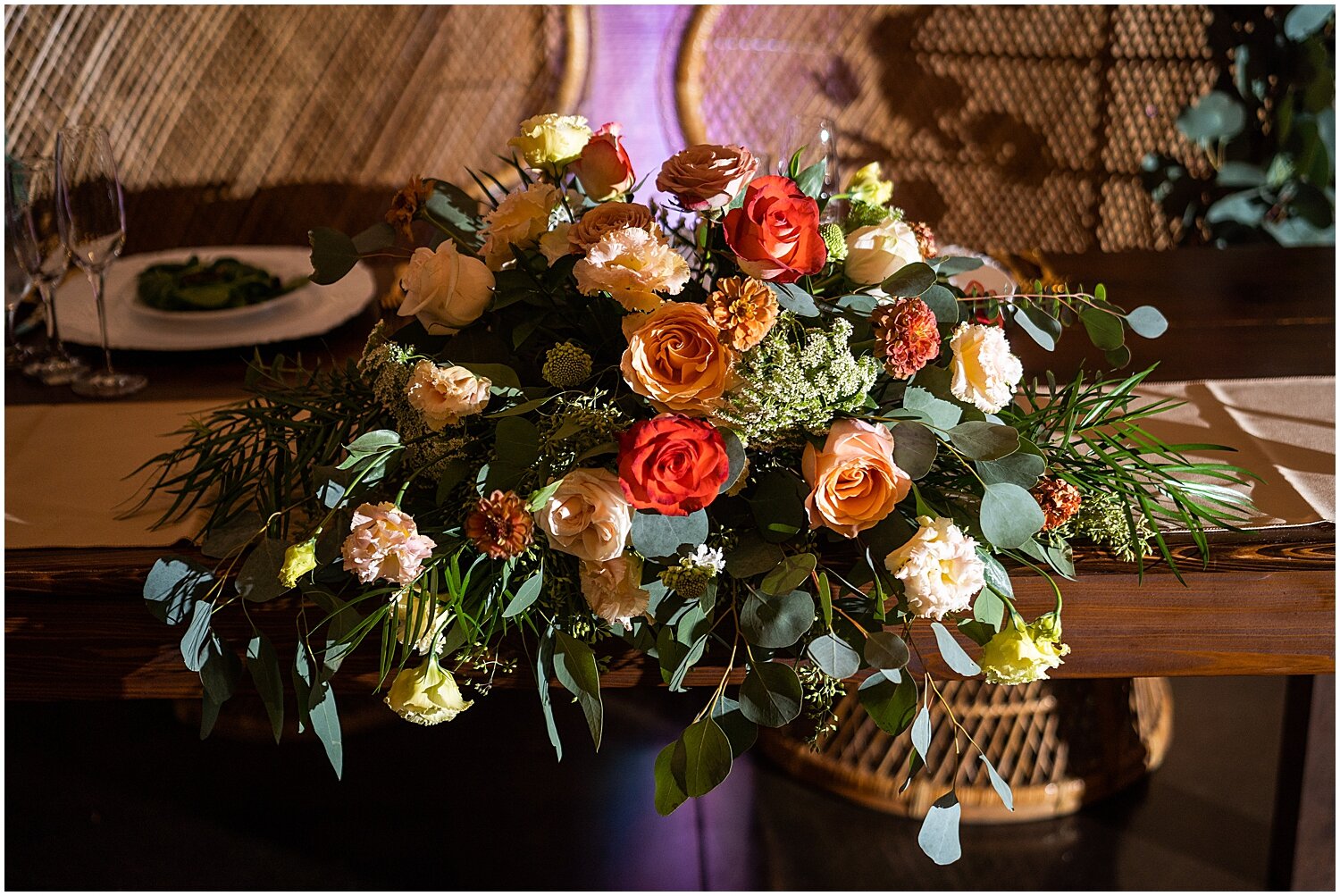  centerpiece floral decor for sweetheart table 