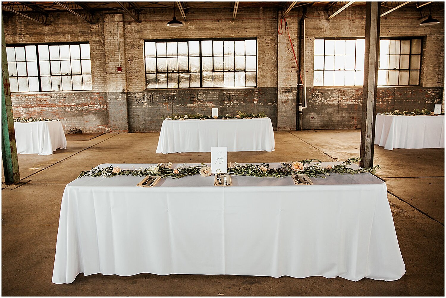  wedding reception at the glass factory 